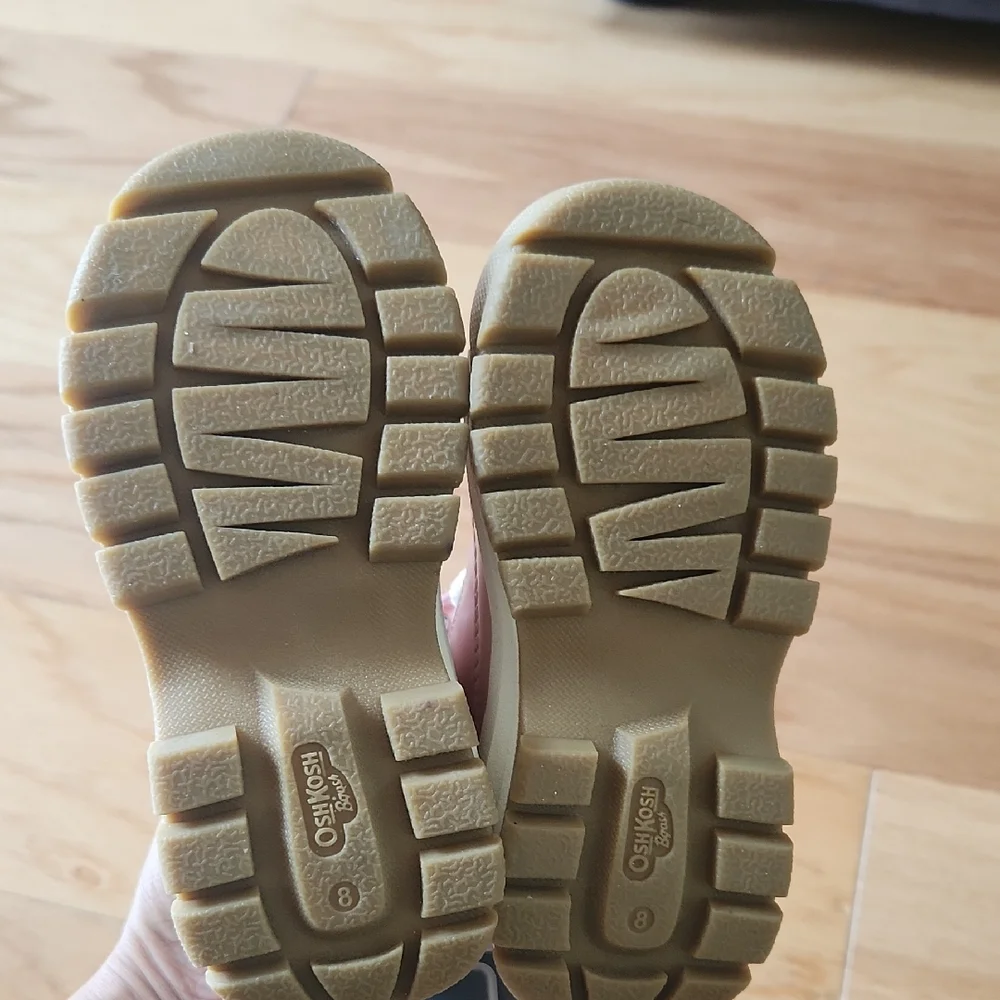 NWT OshKosh B'gosh Pink High-Top Sneakers Toddler 8 - Picture 4 of 17